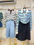 Women Denim High Waist Quarter Pant